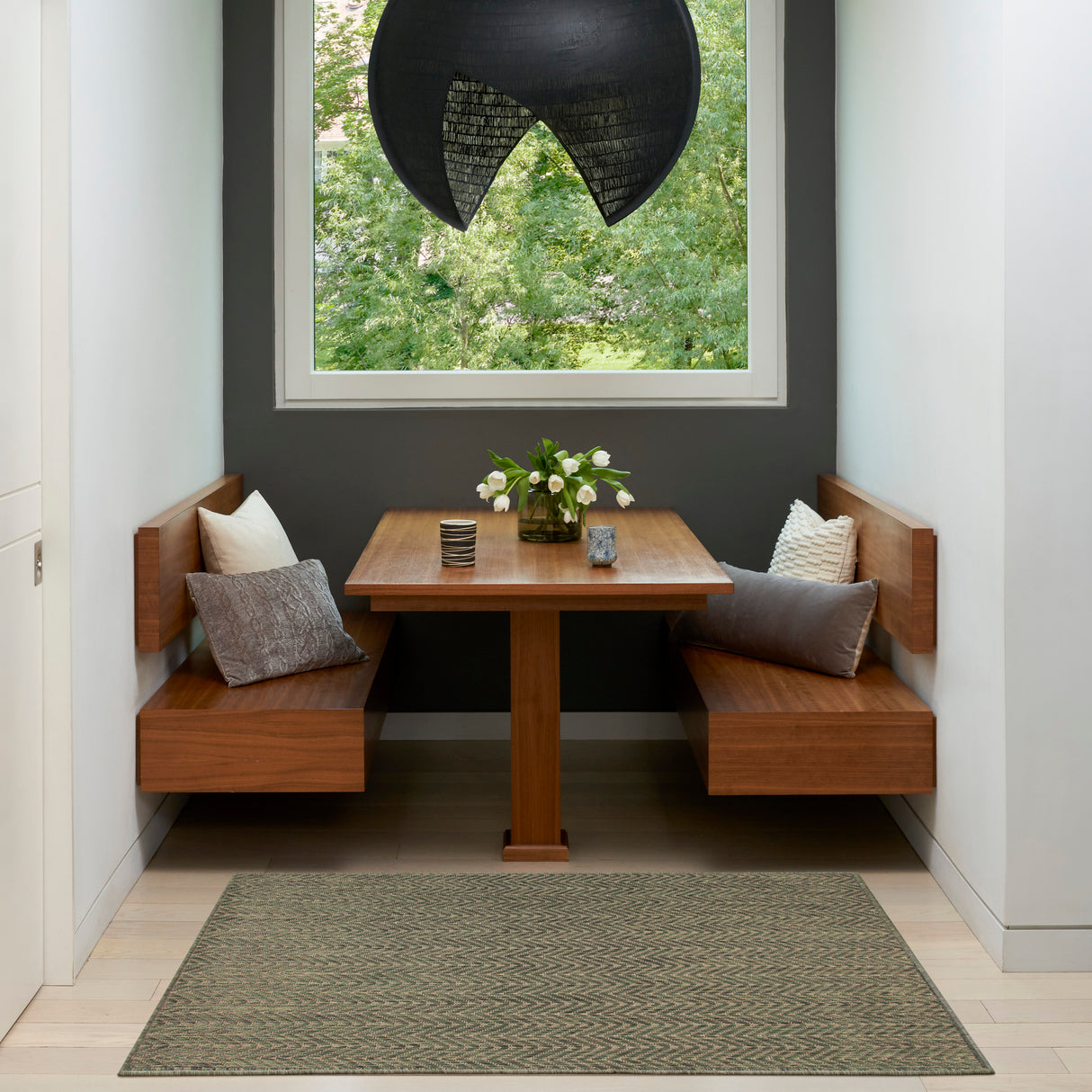 Nourison Horizon Indoor/Outdoor HOZ02 Green Contemporary Area Rugs