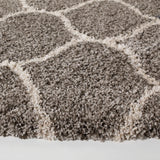 Safavieh Hudson Shag 7'-0" x 7'-0" Rug in Grey / Ivory