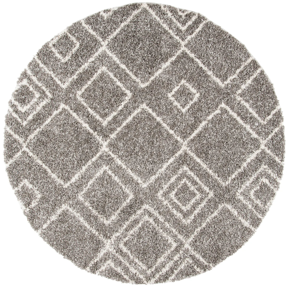 Safavieh Arizona Shag 6'-7" x 6'-7" Rug in Brown / Ivory
