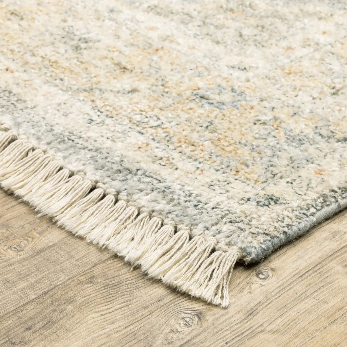 Oriental Weavers Sphinx Malabar 45307 Grey/ Beige Rugs - corner detail