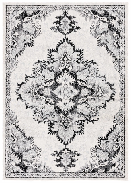 Safavieh Tulum 4'-0" x 6'-0" Rug in Ivory / Black
