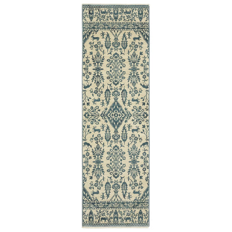 Oriental Weavers Sphinx Francesca Fr08H Blue/ Ivory Rug - runner