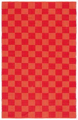 Safavieh Striped Kilim 4'-0" x 6'-0" Rug in Red / Rust