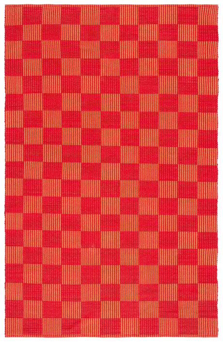 Safavieh Striped Kilim 4'-0" x 6'-0" Rug in Red / Rust