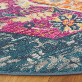 Safavieh Madison 6'-7" x 6'-7" Rug in Blue / Fuchsia