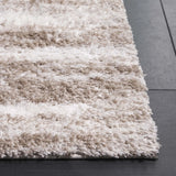 Safavieh Penelope Shag 4'-0" x 6'-0" Rug in Taupe / Ivory