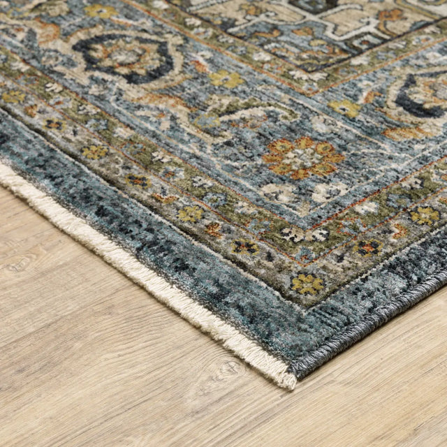 Oriental Weavers Sphinx Aberdeen 1144Q Blue/Blue Rugs - corner detail