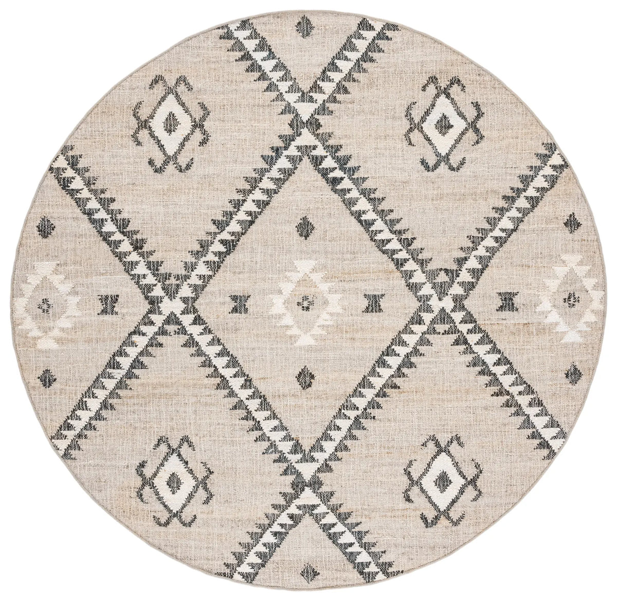 Safavieh Kilim 7'-0" x 7'-0" Rug in Grey / Black