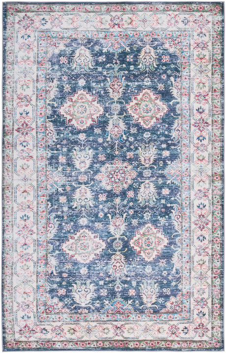 Safavieh Tucson 4'-0" x 6'-0" Rug in Navy / Beige