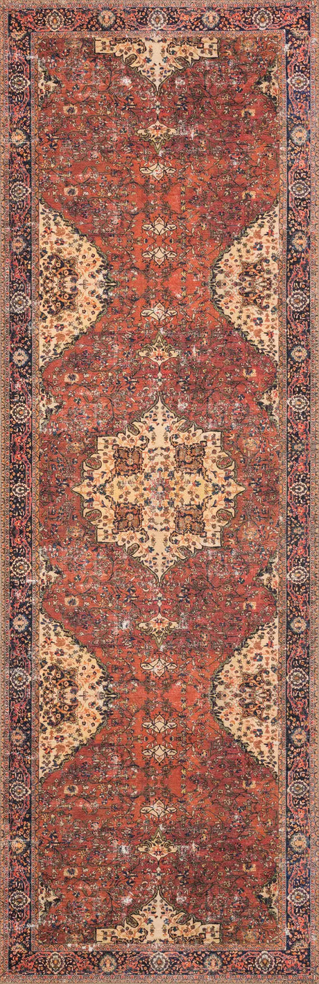 Loloi Loren Lq-07 Red / Navy Rugs - runner flat