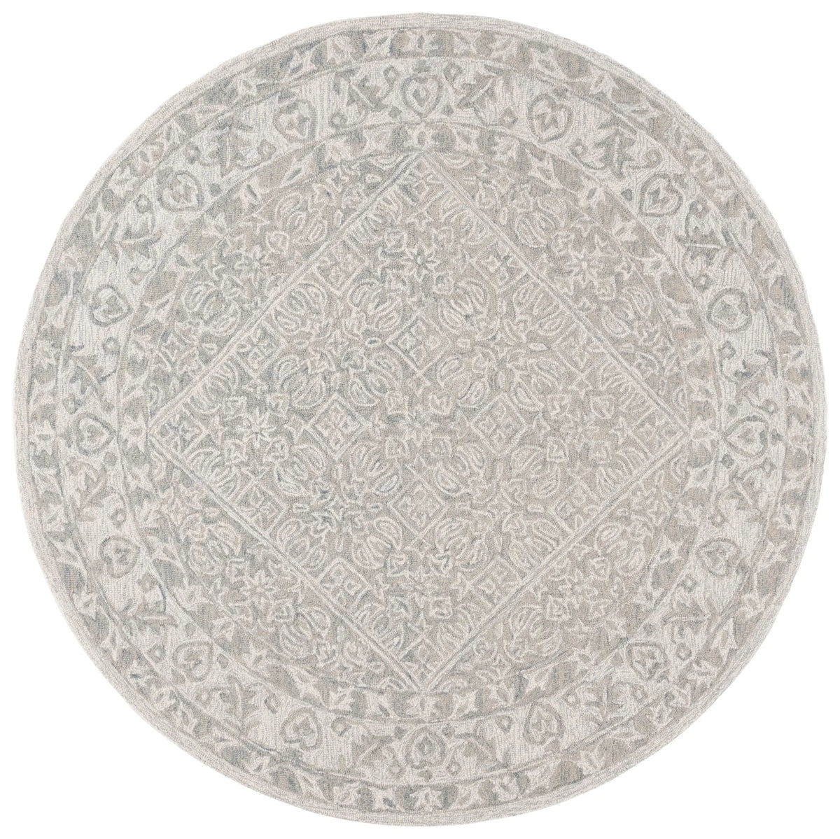 Safavieh Dip Dye 7'-0" x 7'-0" Rug in Grey / Ivory