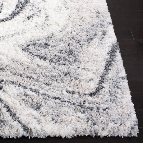 Safavieh Fontana Shag  800 4'-0" x 6'-0" Rug in Ivory / Grey