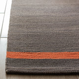 Safavieh Kilim 5'-0" x 8'-0" Rug in Dark Grey / Orange