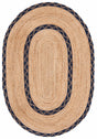 Safavieh Natural Fiber 3'-0" x 5'-0" Rug in Natural / Navy