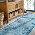 Safavieh Martha Stewart Washable 2'-6" x 8'-0" Rug in Blue / Beige