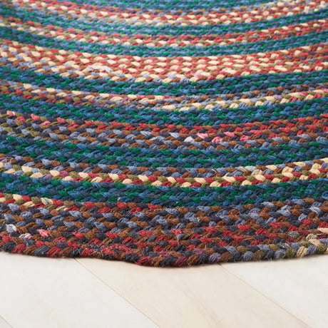 Safavieh Braided 5'-0" x 5'-0" Rug in Blue / Green