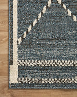 Loloi Fabian Fab-01 Denim/Charcoal Rug - corner on wood