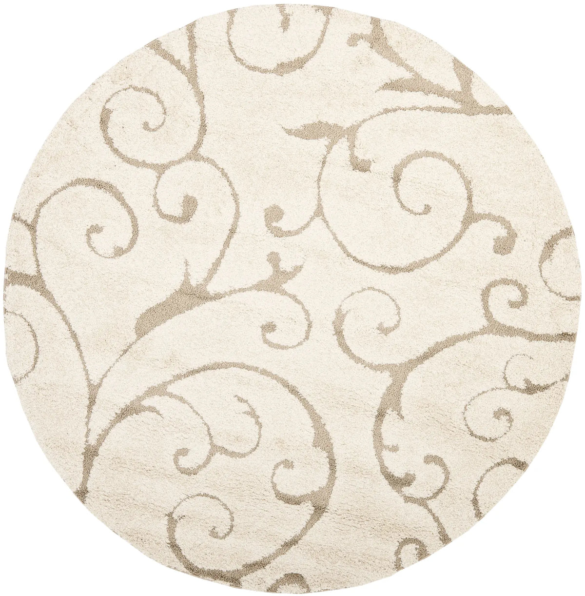Safavieh Florida Shag 10'-0" x 10'-0" Rug in Cream / Beige