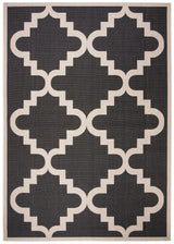 Safavieh Courtyard 8'-0" x 11'-2" Rug in Black / Beige