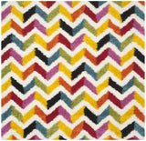 Safavieh Sgk-Shag Kids 6'-7" x 6'-7" Rug in Ivory / Multi