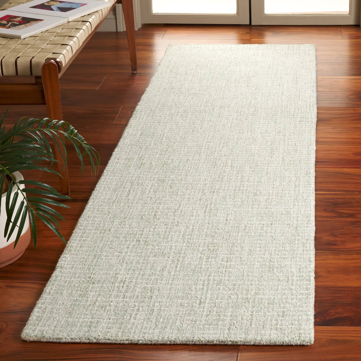 Safavieh Abstract 2'-3" x 8'-0" Rug in Sage / Ivory