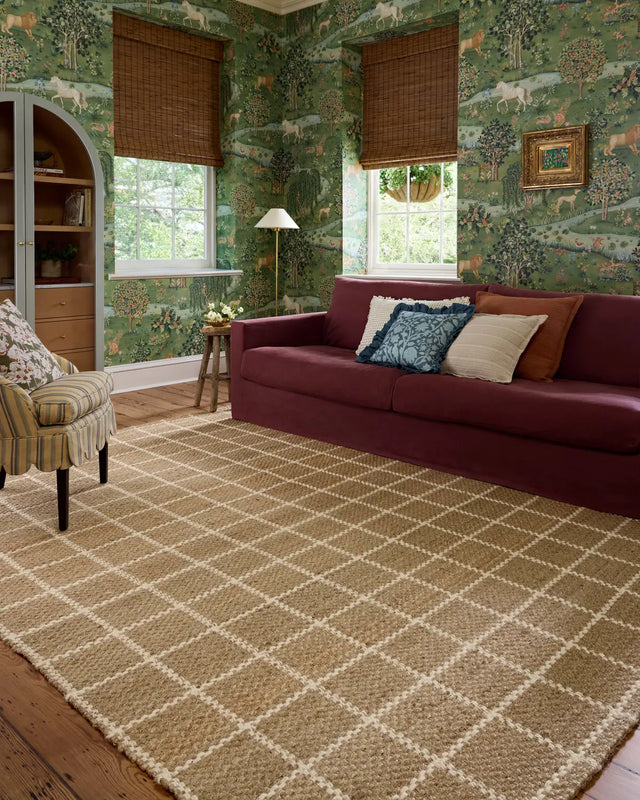 Chris Loves Julia x Loloi Fletcher FLE-01 Natural / Ivory Rug - room scene 3