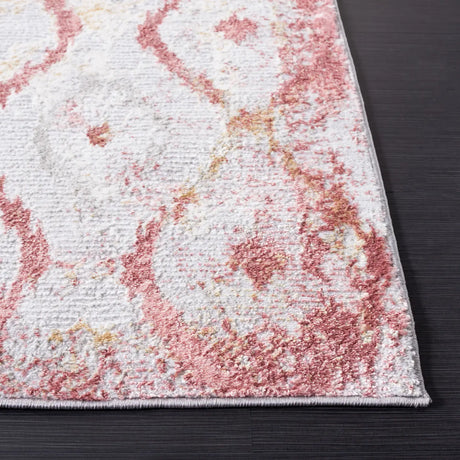 Safavieh Meadow 500 4'-0" x 6'-0" Rug in Grey / Pink