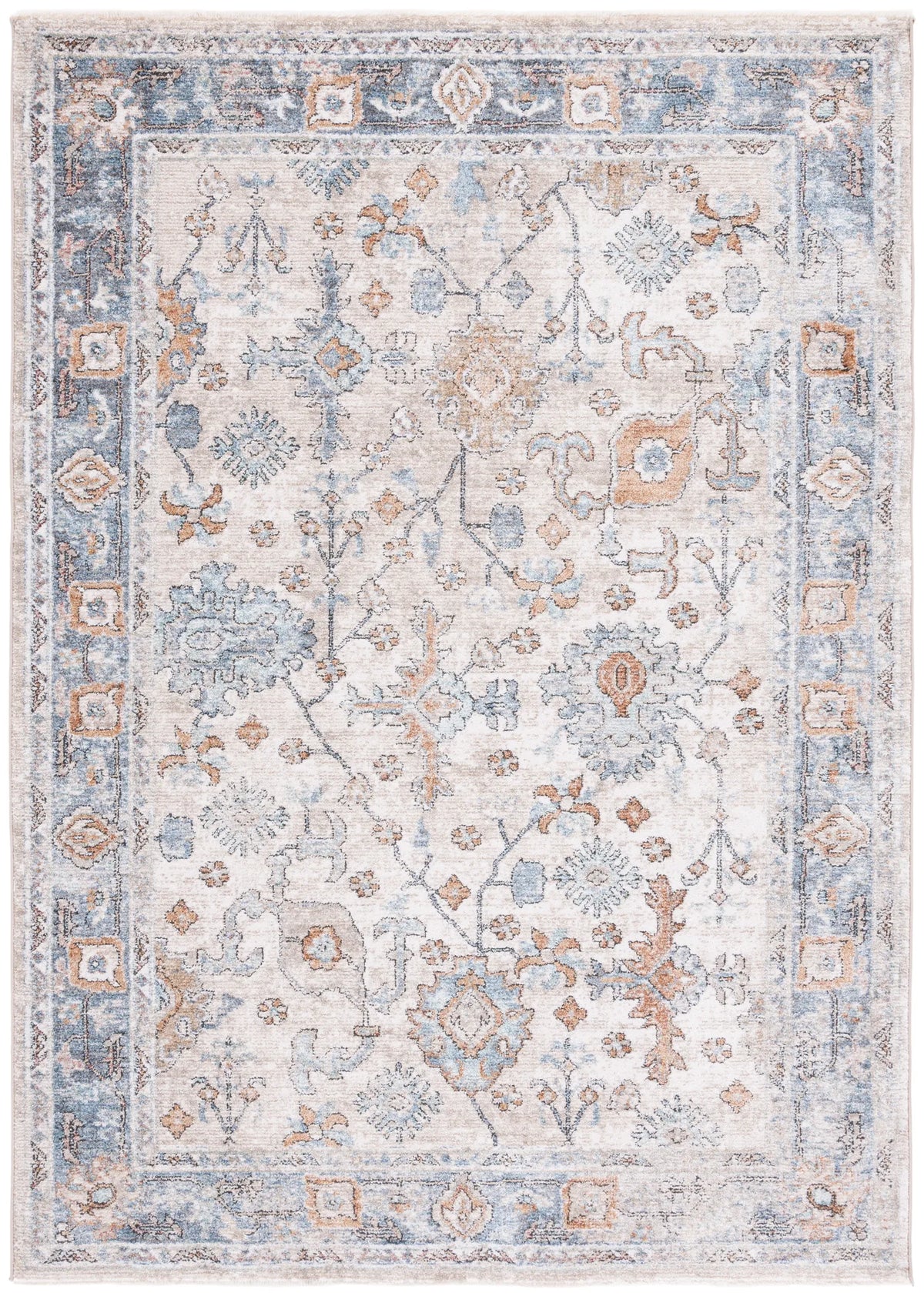 Safavieh Jasmine 4'-5" x 6'-5" Rug in Ivory / Blue