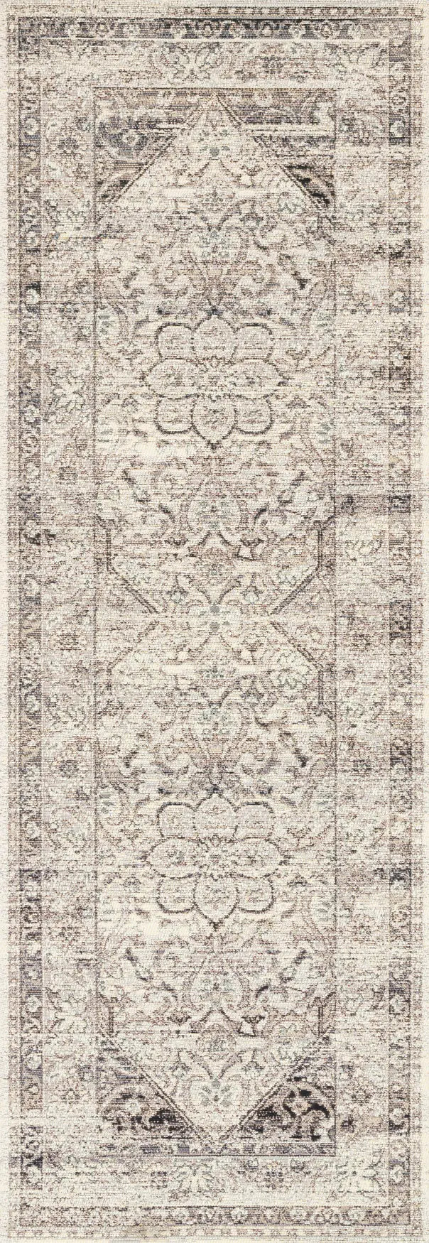 Loloi Mika Mik-12 Stone / Ivory Rugs - runner flat