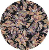 Safavieh Blossom 6'-0" x 6'-0" Rug in Black / Plum