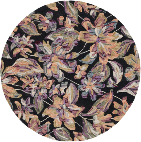 Safavieh Blossom 6'-0" x 6'-0" Rug in Black / Plum