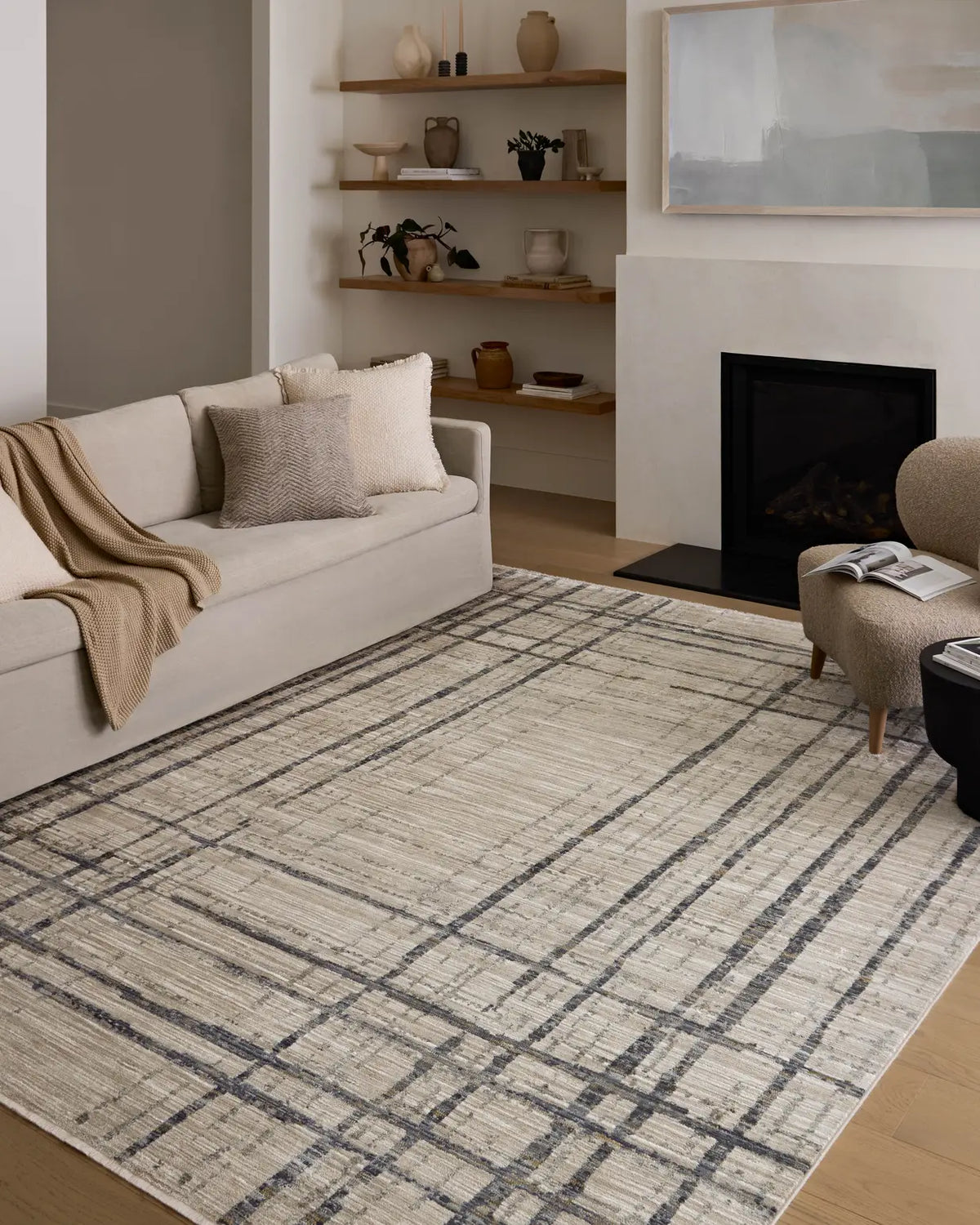 Loloi Wade Wae-05 Beige/Midnight Rug - room scene 3