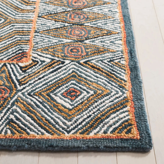 Safavieh Micro-Loop 2'-3" x 9'-0" Rug in Blue / Ivory