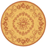 Safavieh Courtyard 5'-3" x 5'-3" Rug in Natural / Terra