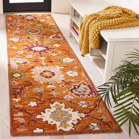 Safavieh Aspen 2'-3" x 11'-0" Rug in Rust / Green