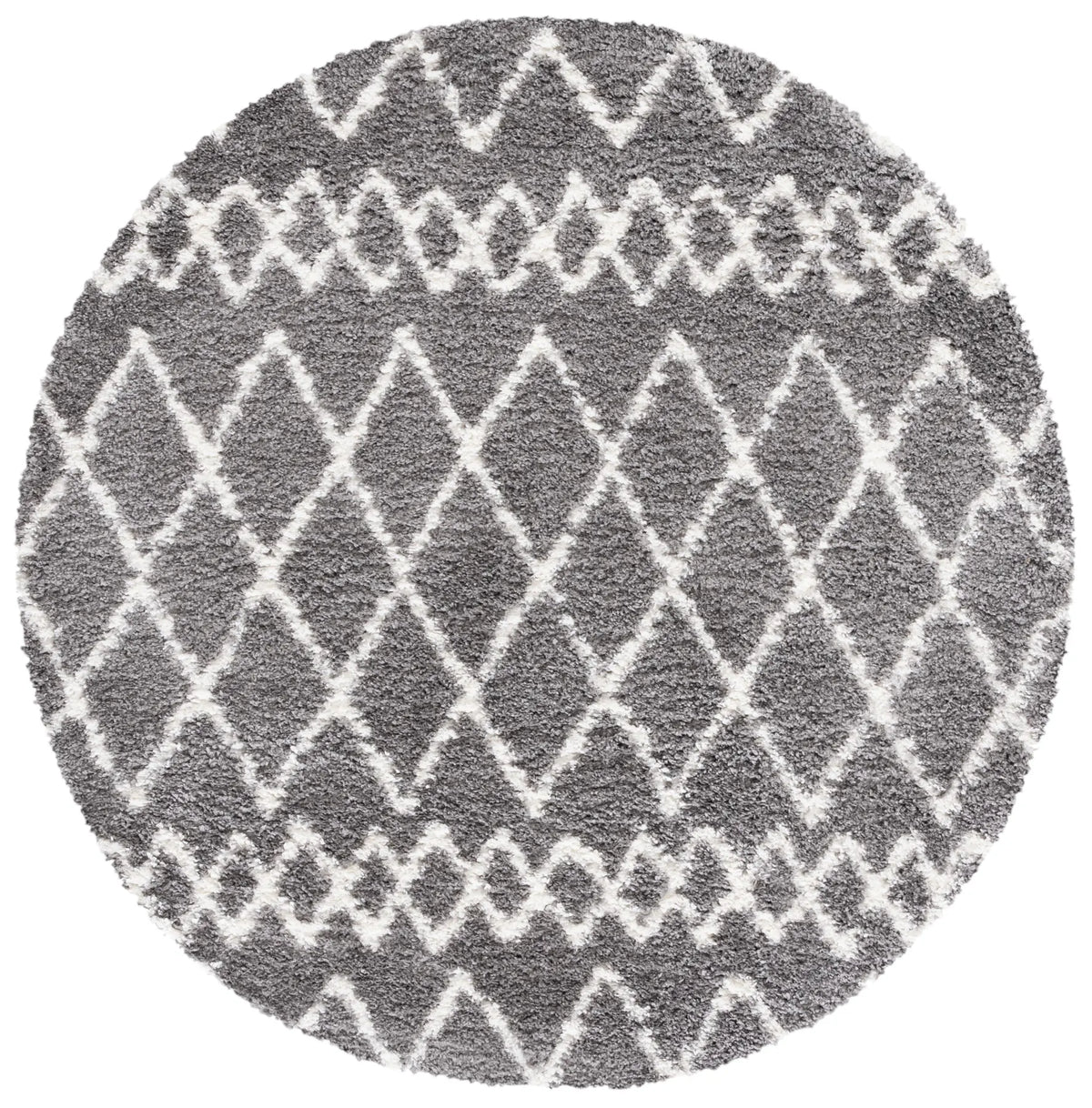 Safavieh Berber Shag 5'-1" x 5'-1" Rug in Light Grey / Cream
