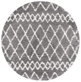 Safavieh Berber Shag 5'-1" x 5'-1" Rug in Light Grey / Cream