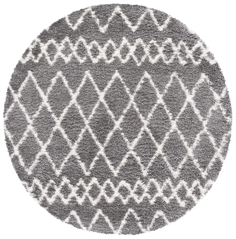 Safavieh Berber Shag 5'-1" x 5'-1" Rug in Light Grey / Cream