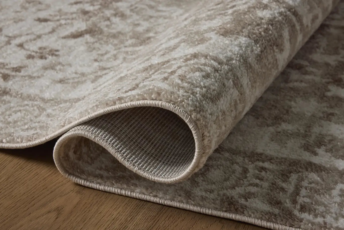 Loloi Lune LUN-05 Taupe / Ivory Rug - pile height