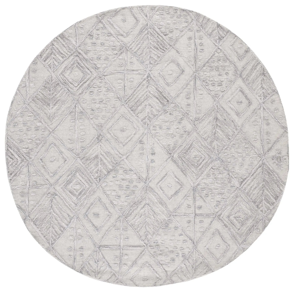 Safavieh Textual 6'-0" x 6'-0" Rug in Grey