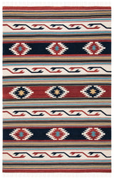 Safavieh Kilim 4'-0" x 6'-0" Rug in Ivory / Rust
