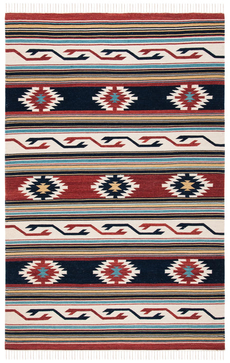 Safavieh Kilim 4'-0" x 6'-0" Rug in Ivory / Rust