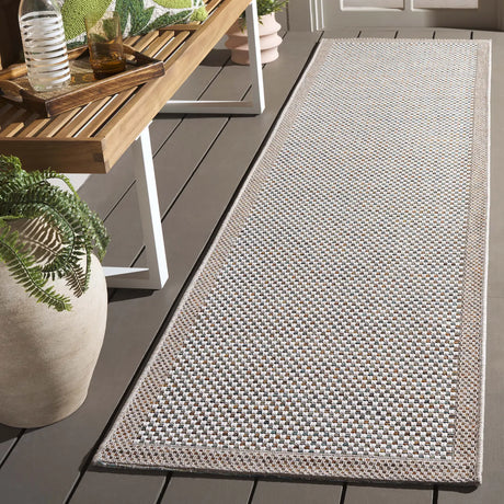 Safavieh Sisal All-Weather 2'-2" x 8'-0" Rug in Ivory / Aqua Orange