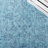 Safavieh Courtyard 4'-0" x 5'-7" Rug in Aqua / Navy