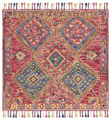 Safavieh Aspen 5'-0" x 5'-0" Rug in Red / Blue