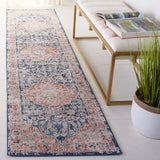 Safavieh Madison 800 2'-2" x 9'-0" Rug in Navy / Rust