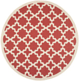 Safavieh Courtyard 7'-10" x 7'-10" Rug in Red / Bone