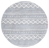 Safavieh Parma Shag 6'-7" x 6'-7" Rug in Grey / Ivory