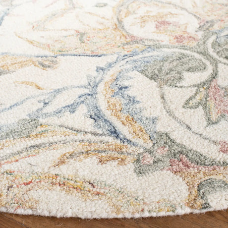 Safavieh Micro-Loop 5'-0" x 5'-0" Rug in Ivory / Blue