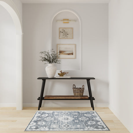 Nourison Astra Machine Washable ASW19 Machine Made Denim Rug